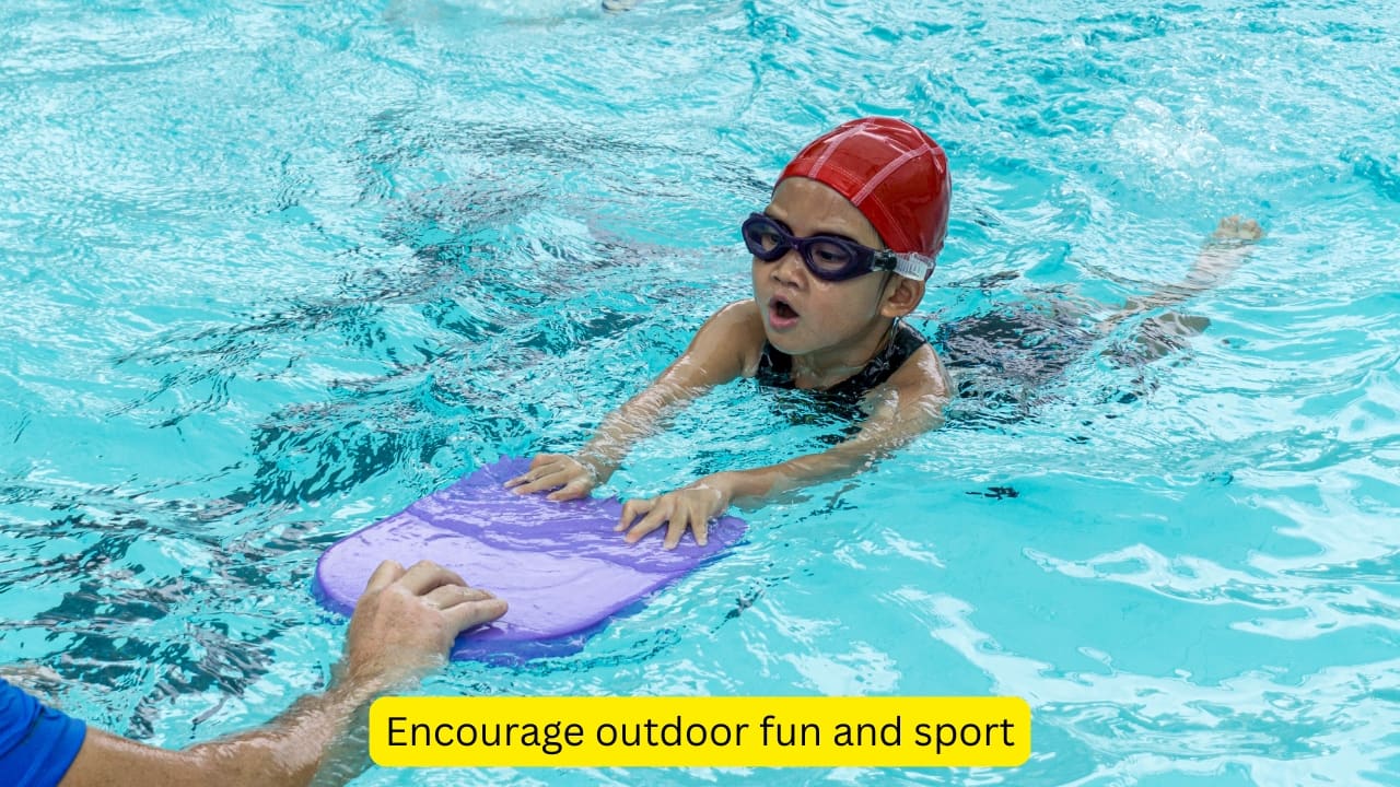 Encourage outdoor fun and sport Team sports, swimming, martial arts, or just climbing trees in the park — all of these count. These activities help kids burn energy and build confidence, along with making friends. If formal sports aren’t their thing, find what they enjoy, as the key is regular movement. (Image: Canva)