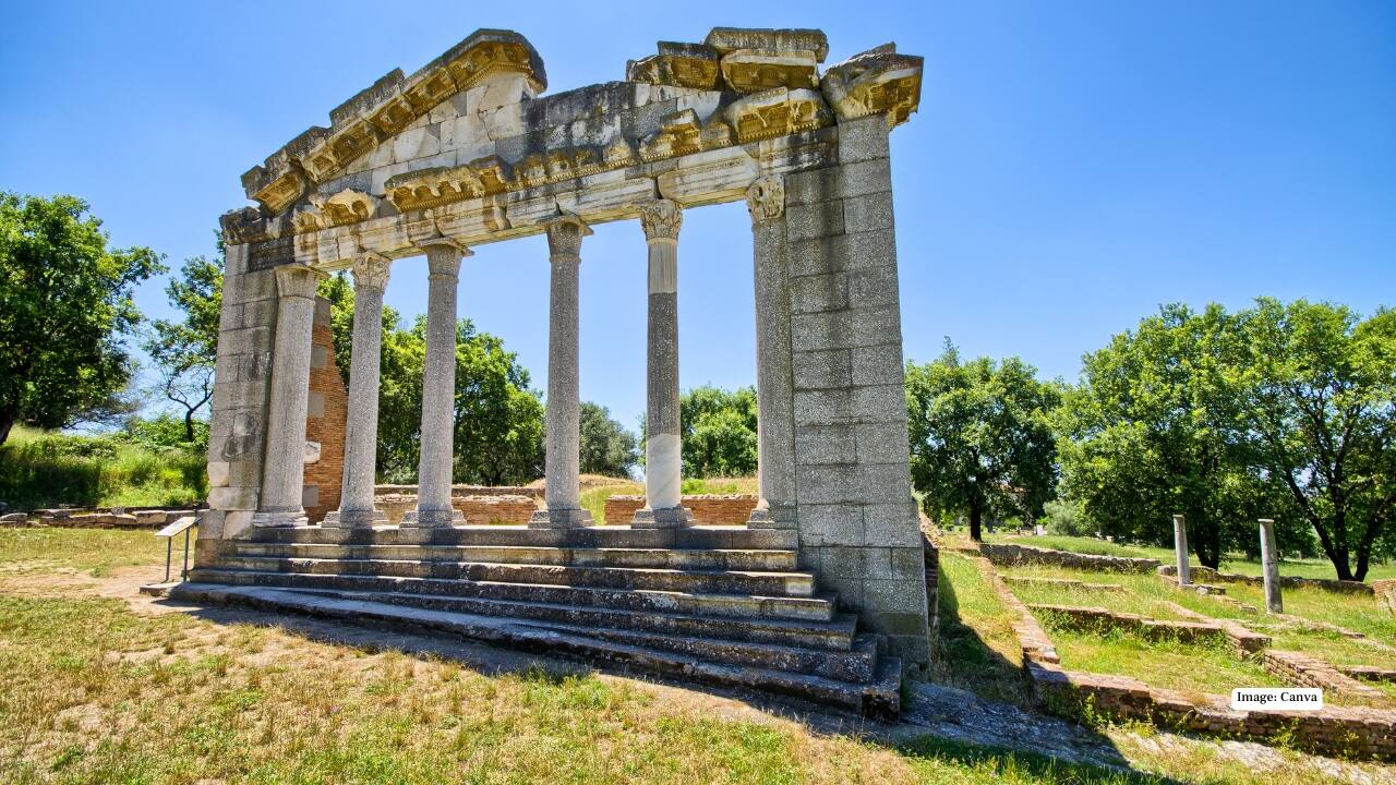8. Apollonia – A Journey into Antiquity Step into the past at Apollonia, an archaeological site near Fier. Ancient temples, theaters, and monasteries set in lush landscapes make this spot a haven for history enthusiasts. Wander through ruins that whisper stories from centuries ago and enjoy the tranquil surroundings. Why You’ll Love It: Quiet, atmospheric ruins and a peaceful retreat for history lovers. (Image: Canva)