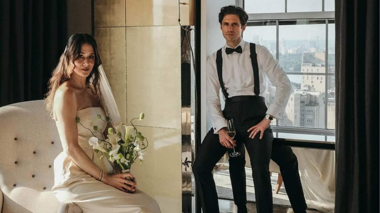 Aaron Tveit and Ericka Hunter Yang tie the knot in intimate wedding- See pics