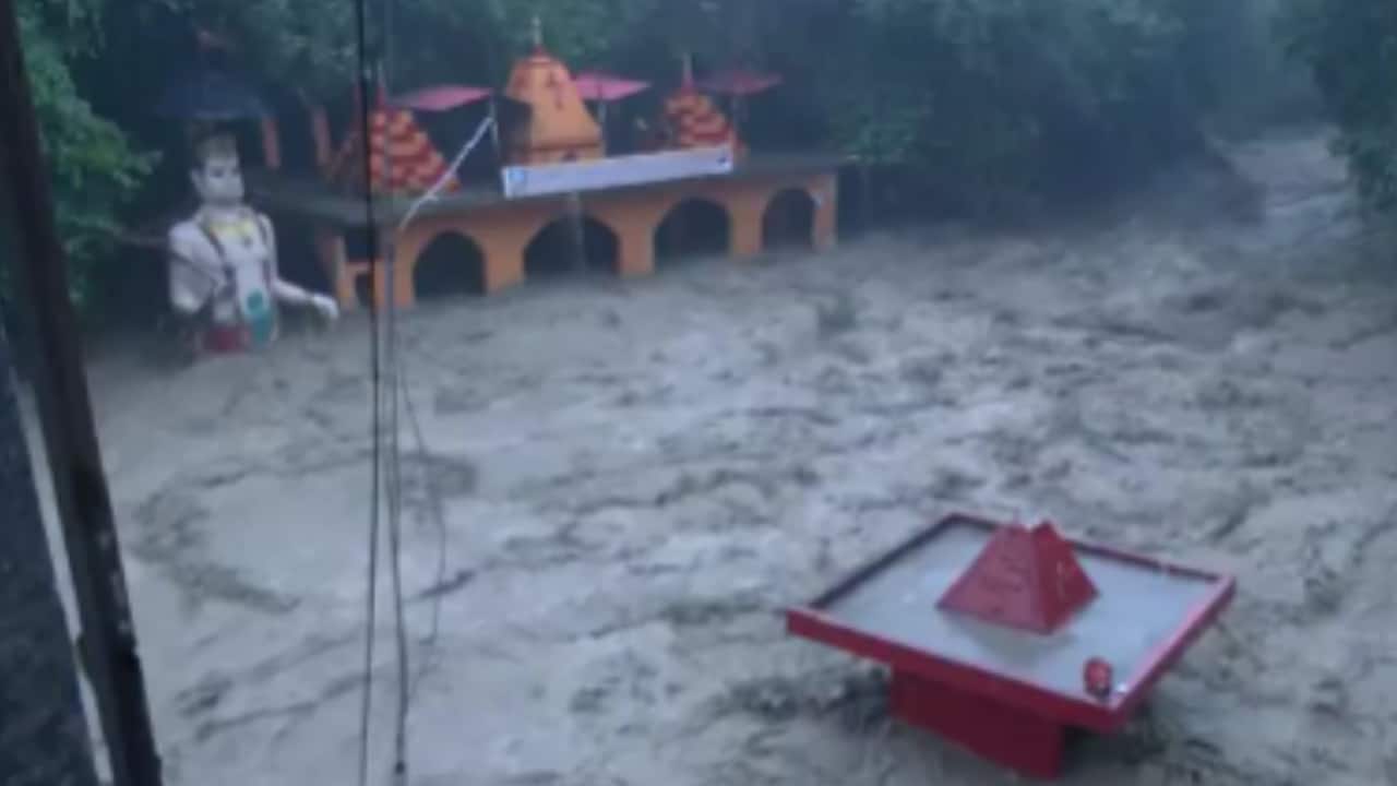 Tapkeshwar Mahadev in Dehradun goes underwater as Tamsa River swells after cloudburst | WATCH