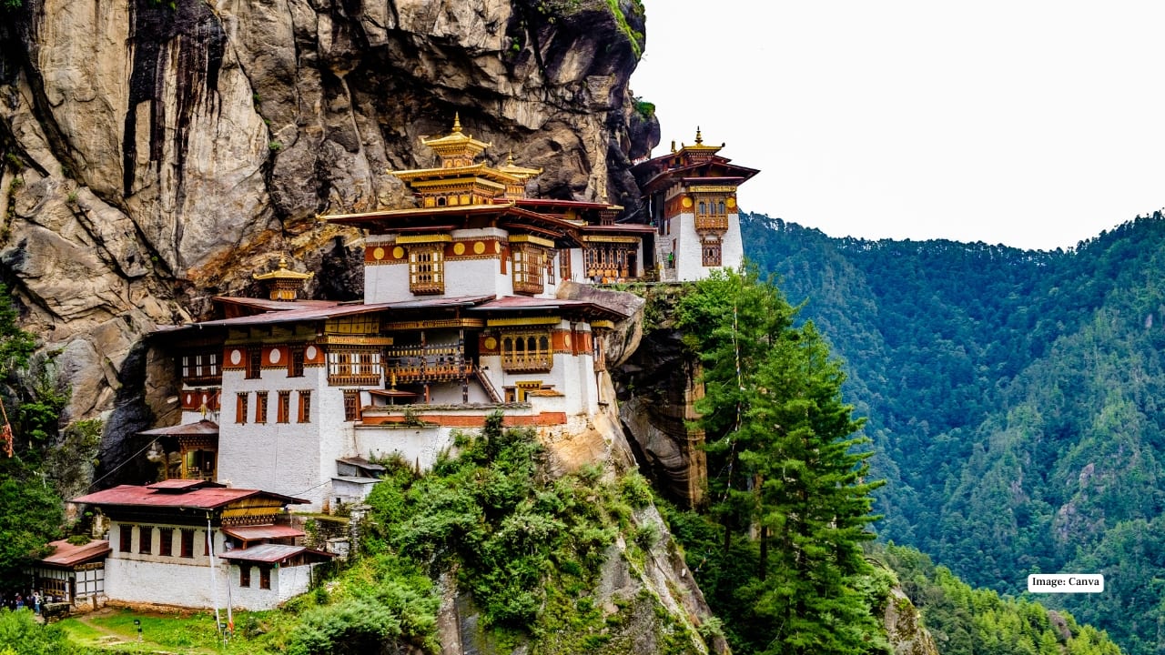 7. Bhutan Bhutan offers more than mountain views—it’s the world’s only carbon-negative country. October’s clear skies make treks and monastery visits breathtaking. With tightly regulated tourism, the experience feels exclusive and authentic, balancing natural beauty, spiritual calm, and culture-rich traditions across its pristine Himalayan landscapes. (Image: Canva)