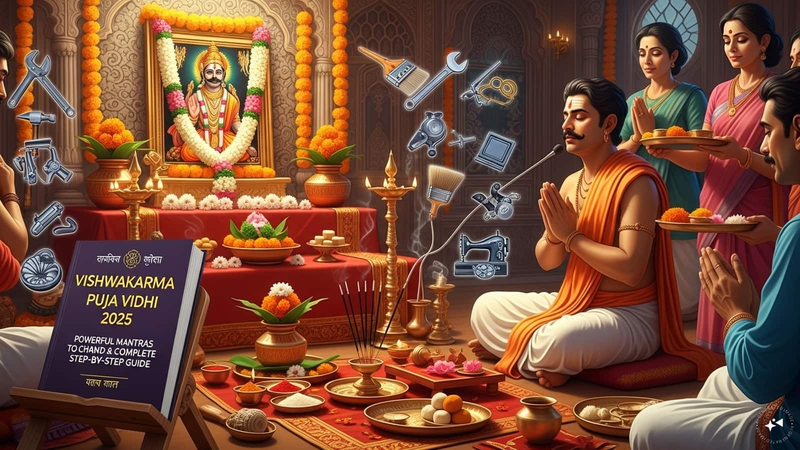Vishwakarma Puja Vidhi 2025: Powerful Mantras to Chant & Complete Step-by-step Guide