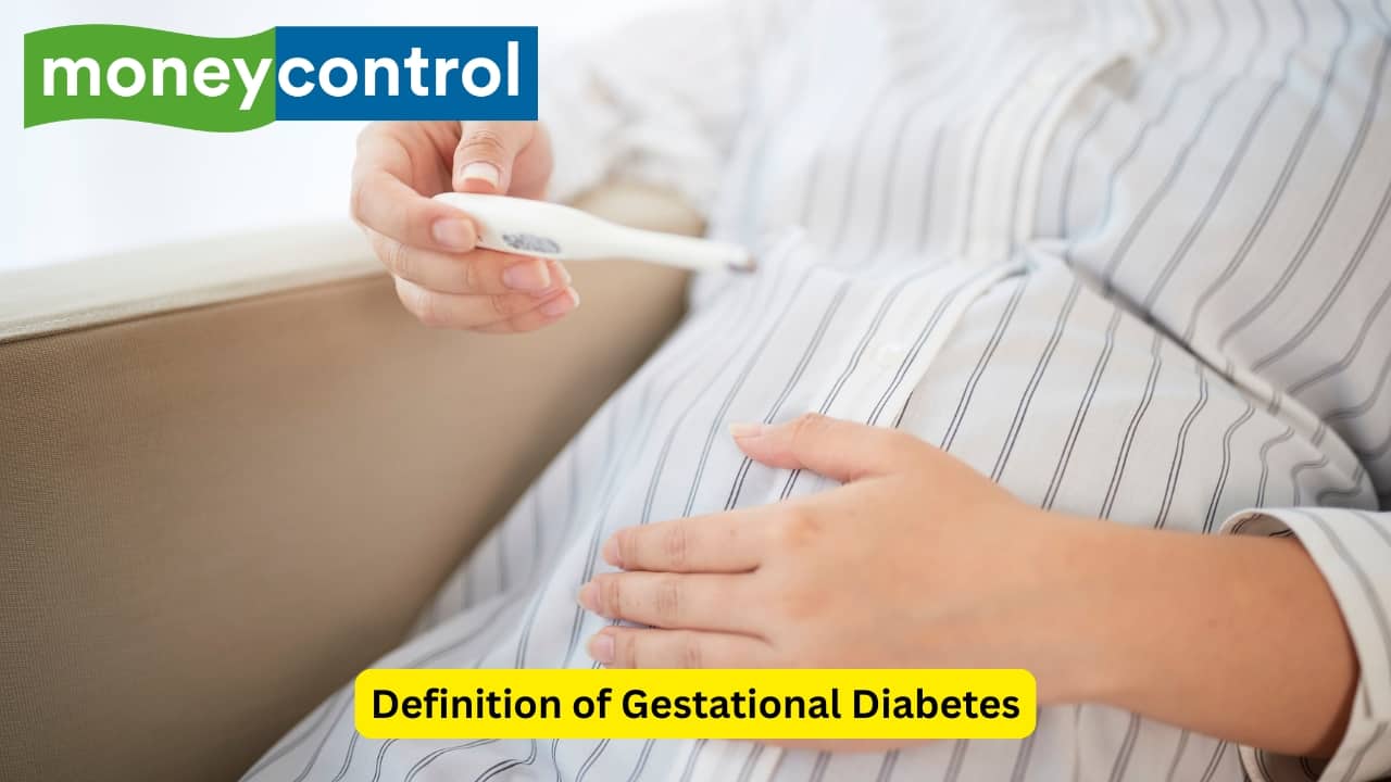  Definition of Gestational Diabetes Gestational diabetes mellitus refers to the intolerance to carbohydrates that is detected during the current pregnancy. It often occurs during the second or the third trimester. Risk factors for the development of gestational diabetes mellitus include a positive family history and a history of having a baby that weighed four kilograms or more.(Image: Canva)