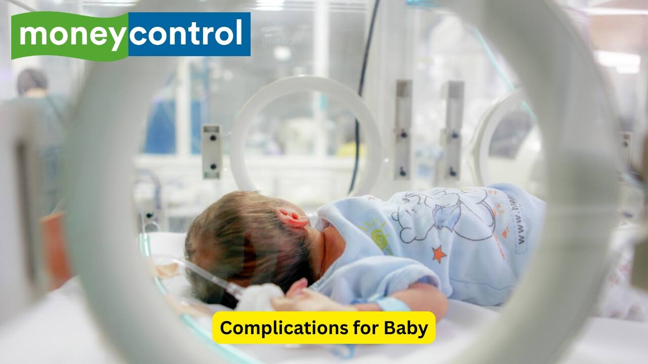Complications for Baby Alongside, uncontrolled diabetes may also lead to raised blood pressure in pregnant females. As diabetes can lead to a big baby, it may result in maternal distress due to the increased size of the uterus. Loss of vision may be seen in some untreated individuals due to diabetic retinopathy.(Image: Canva)