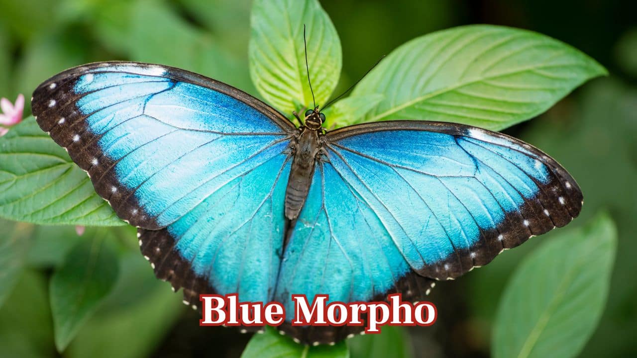Blue Morpho: The Blue Morpho butterfly of Central and South America boasts enormous iridescent blue wings. Individual scales reflect light, creating a blinding shimmer that seduces predators and butterfly enthusiasts alike. (Image: Canva)