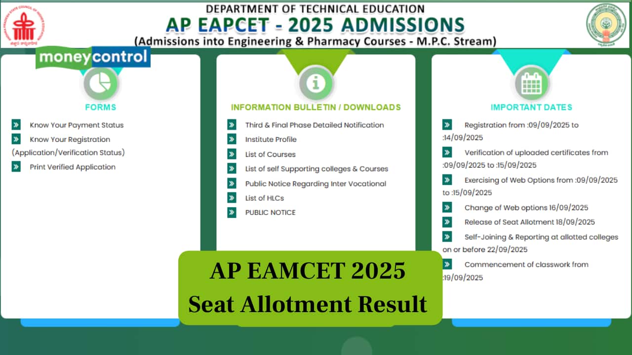 AP EAMCET 2025 final phase seat allotment result Today at eapcet-sche.aptonline.in; direct link here
