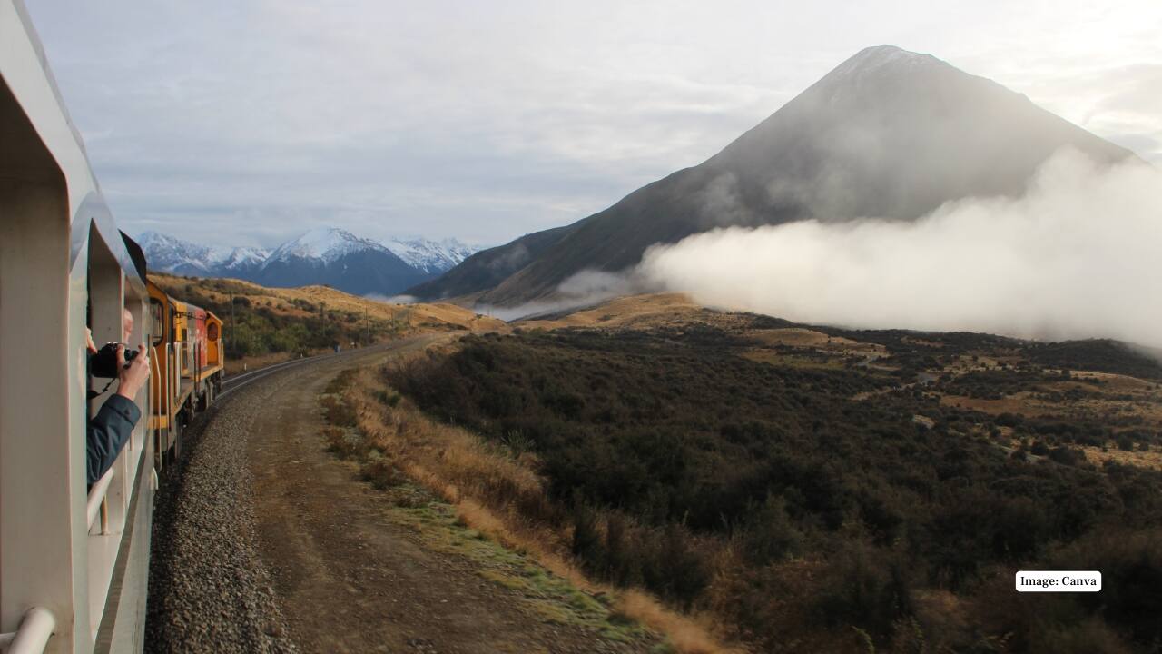 5. TranzAlpine, New Zealand It is a grand trail that connects Christchurch and Greymouth, traversing the Southern Alps. Passengers are subjected to braided rivers, mountains and huge plains that are snow-capped. (Image: Canva)