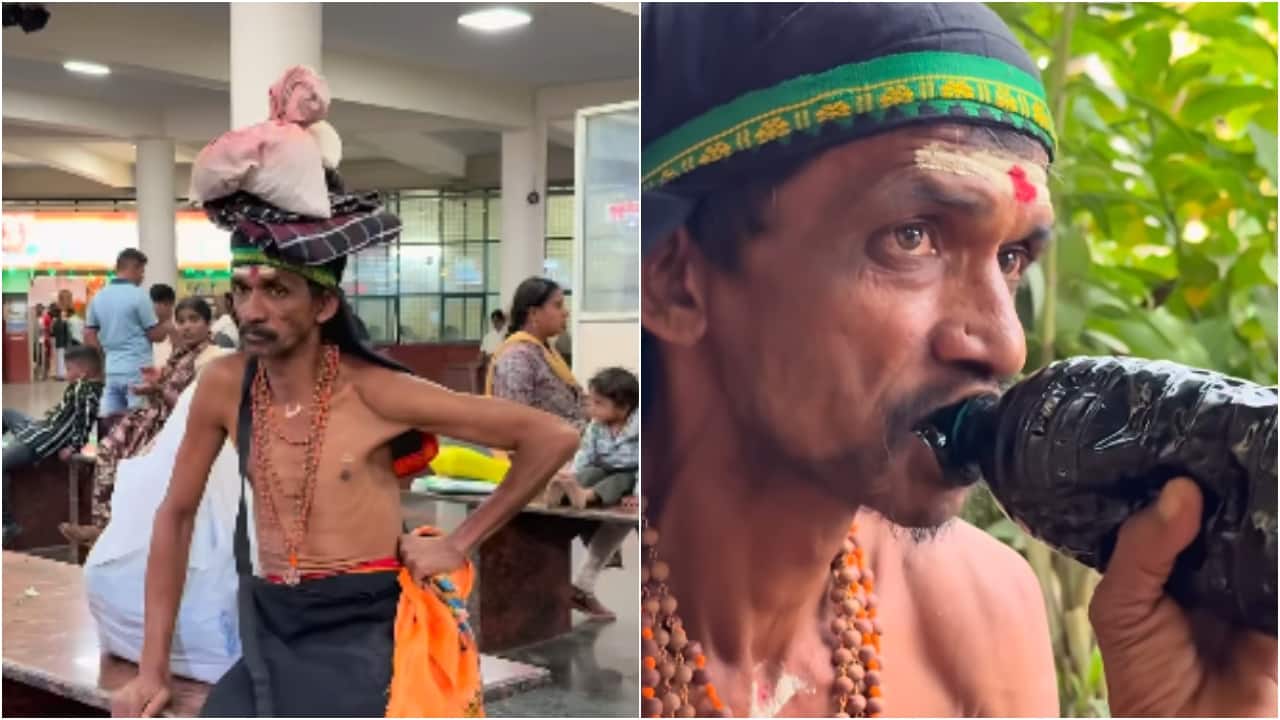 Karnataka man claims he survives on 7-8 litres of engine oil every day. Viral video shows him refusing food Karnataka man claims he survives on 7-8 litres of engine oil every day. Viral video shows him refusing food