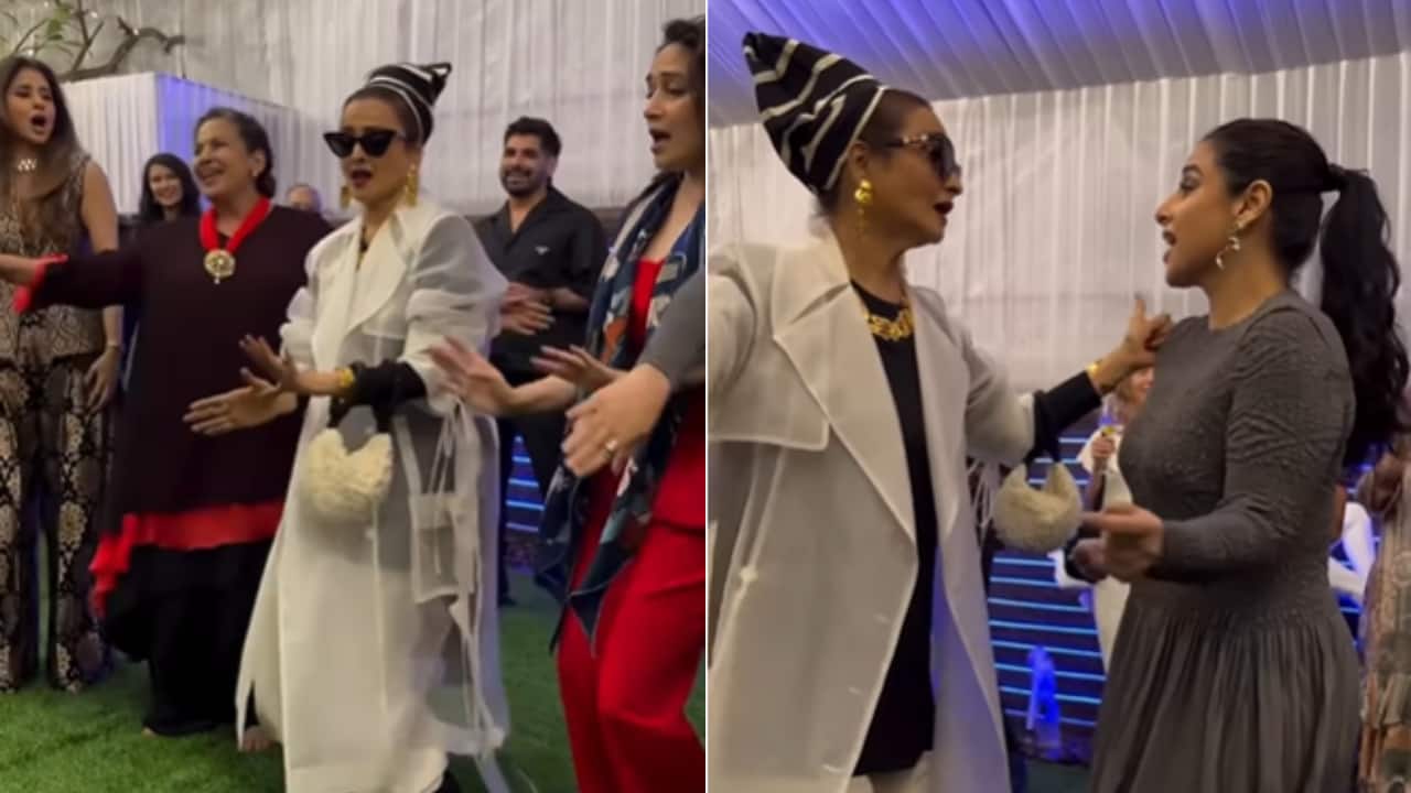 Rekha steals the show at Shabana Azmi’s 75th birthday as Madhuri Dixit, Vidya Balan, and Urmila Matondkar join dance