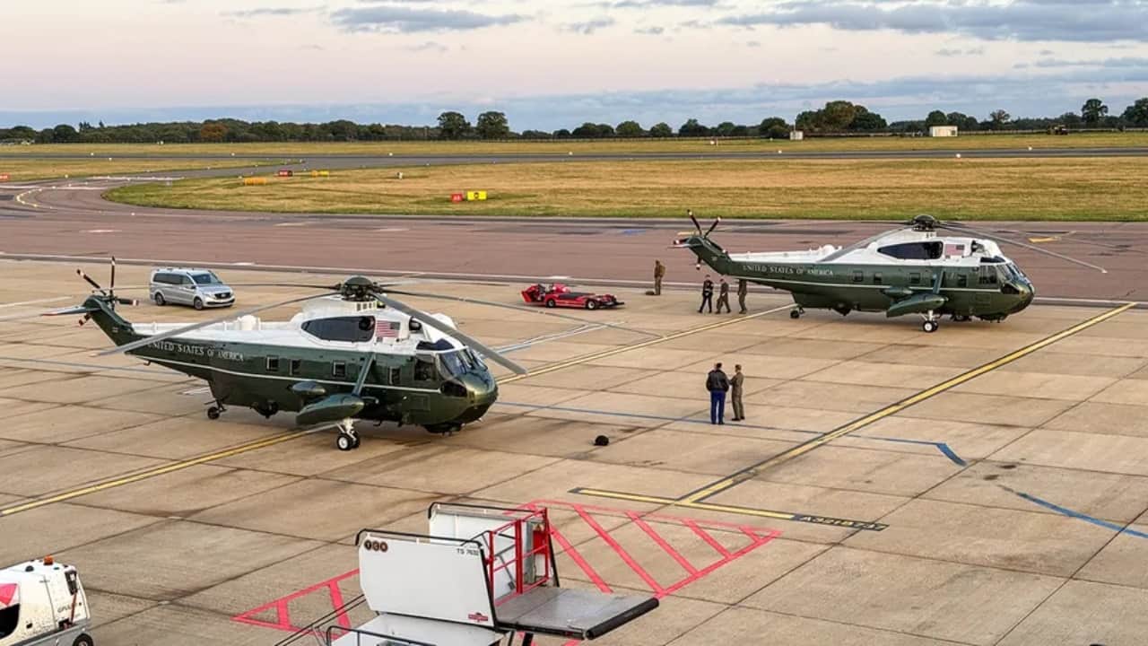 Trump switches helicopter while leaving UK due to 'minor hydraulic issue'