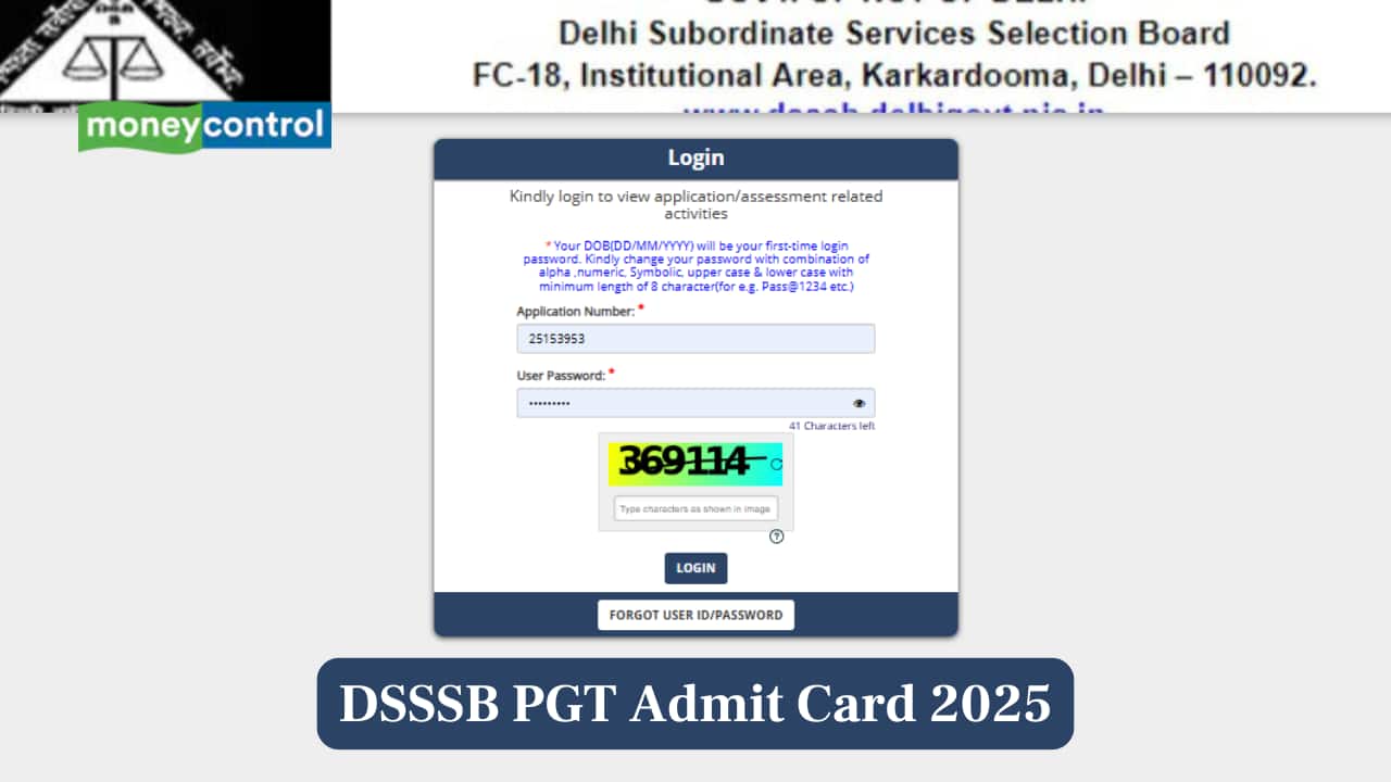 DSSSB PGT Admit Card 2025 Released at dsssb.delhi.gov.in; link to download here