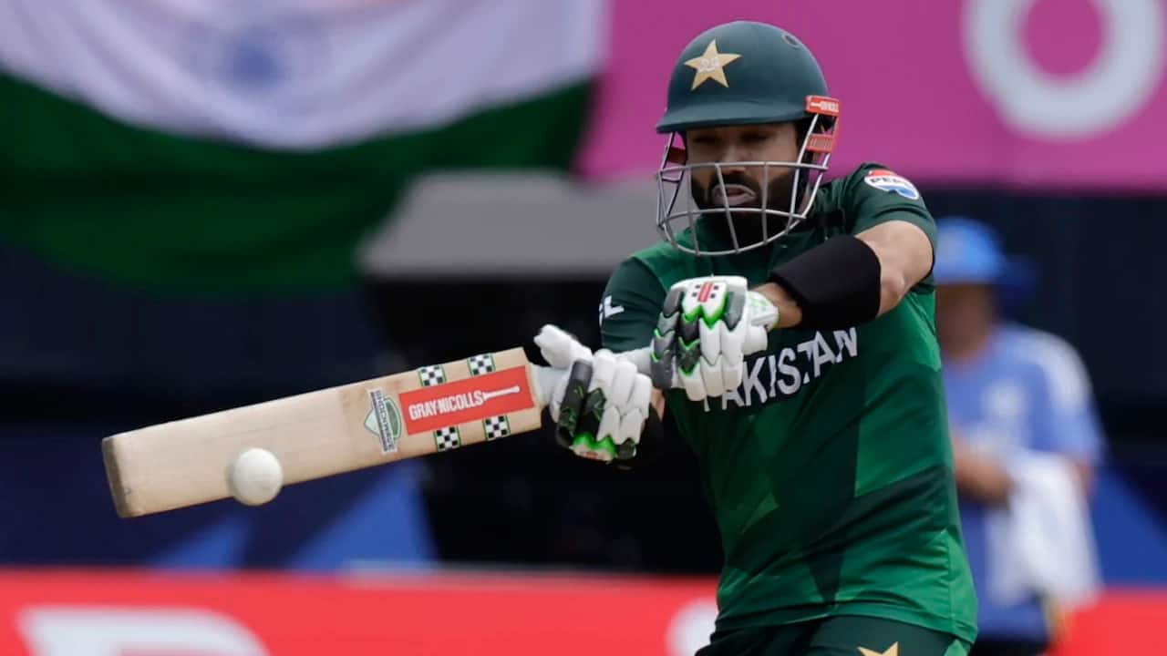 Pakistan wicket-keeper batter Mohammad Rizwan is second-best in the list with 228 runs in five games against India. He scores at an average of 57, while the strike rate is only 111. (AP Photo)