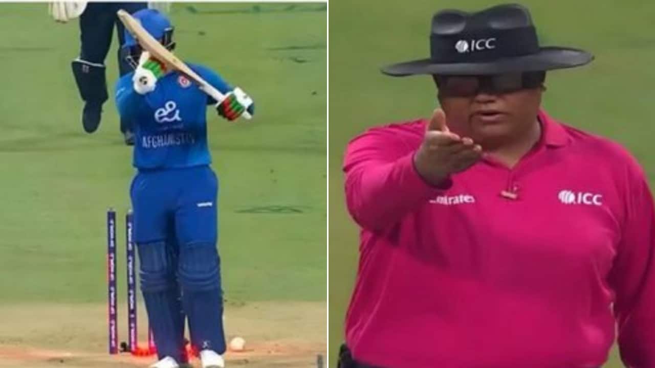 WATCH: Rashid Khan hilariously seeks review despite getting clean bowled against Sri Lanka