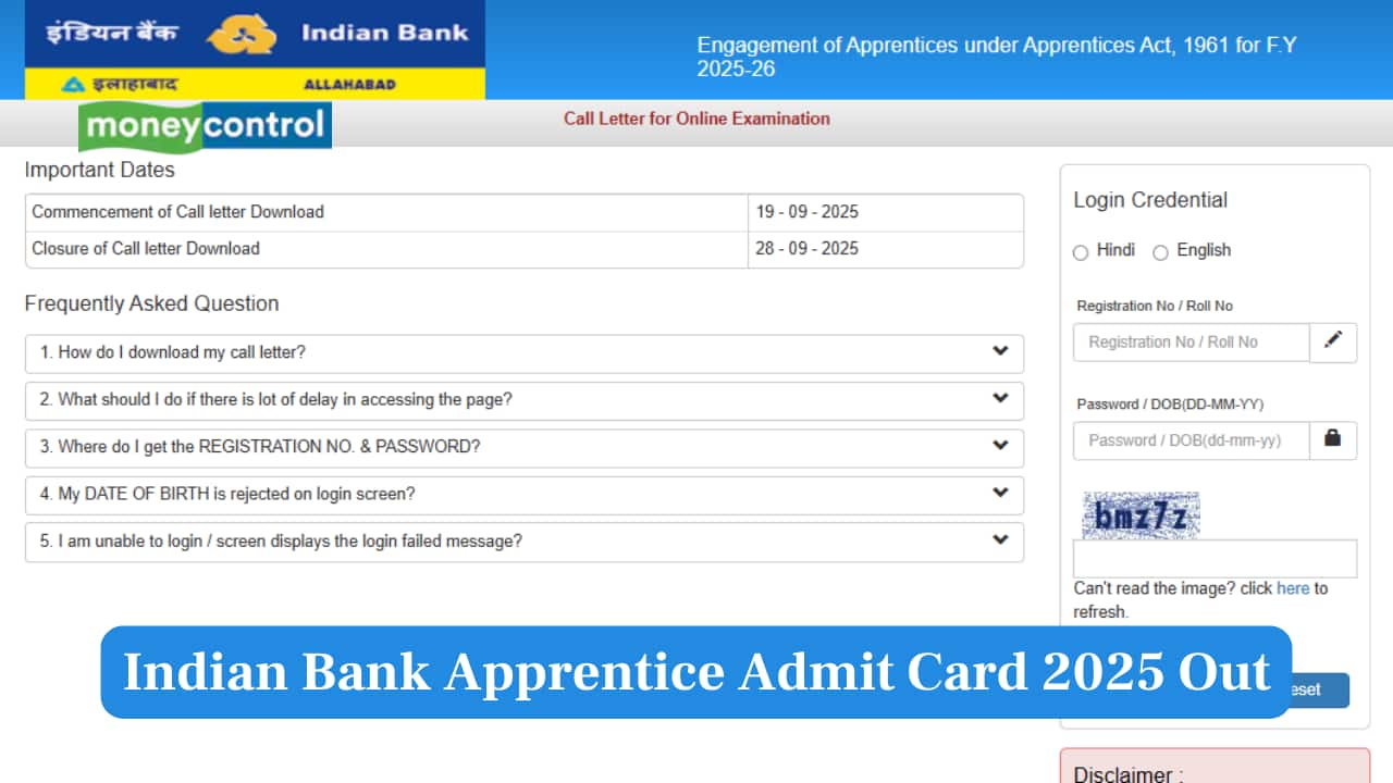 Indian Bank Apprentice Admit Card 2025 Released at indianbank.in; direct link here
