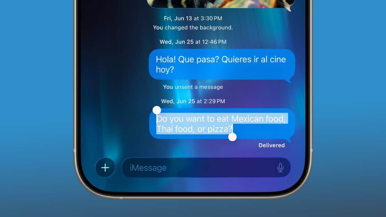 Copy a selection of text message There is FINALLY an option to copy just part of a text in the Messages app, with the latest iOS 26 update. Earlier, users were forced to copy the whole text message, and this feature will now allow users to copy a phone number, address, URL, or a custom part from a message. Copy a selection of text message There is FINALLY an option to copy just part of a text in the Messages app, with the latest iOS 26 update. Earlier, users were forced to copy the whole text message, and this feature will now allow users to copy a phone number, address, URL, or a custom part from a message.
