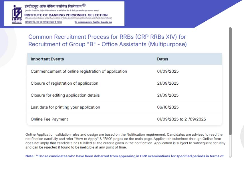 IBPS RRB Clerk, PO 2025 application window closing today; apply here for 13,294 vacancies