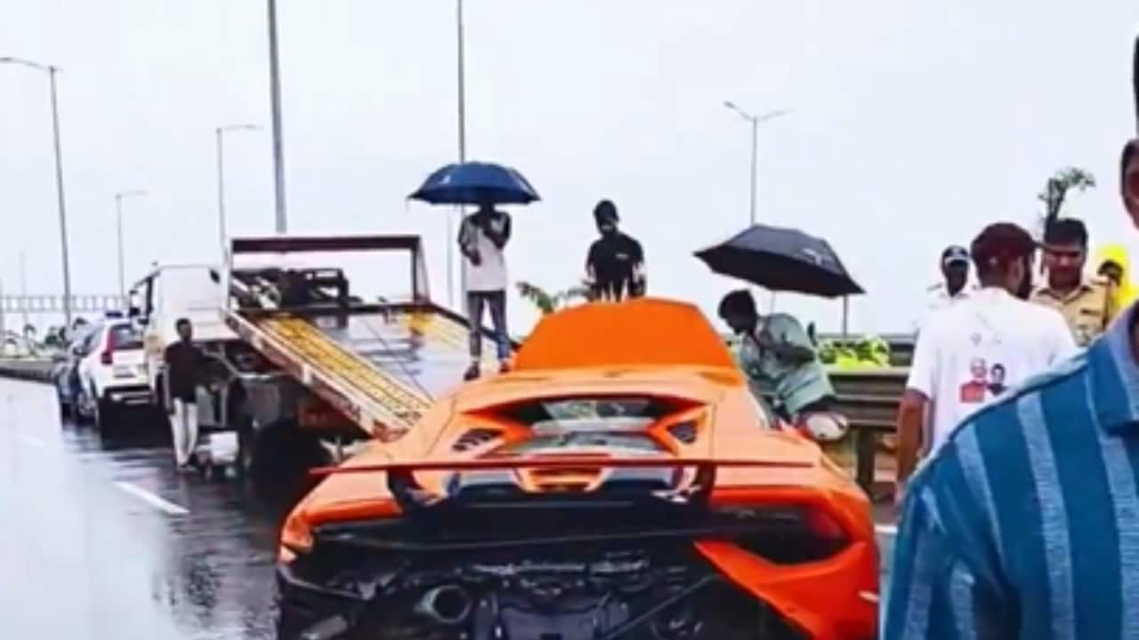 ‘Another Lamborghini mishap’: Speeding luxury car crashes on Mumbai’s Coastal Road - Watch