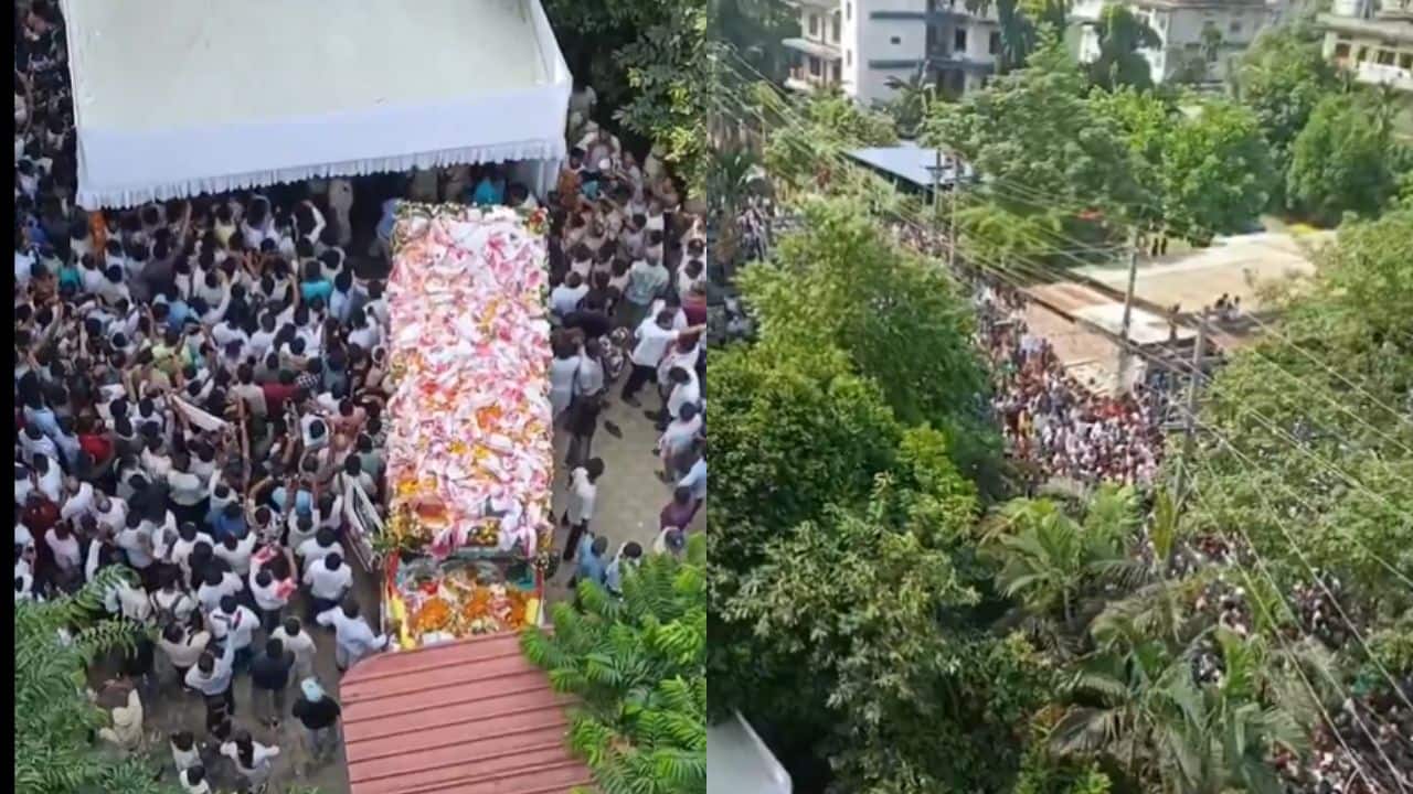 In Pics: Zubeen Garg's final journey, thousands turn out to pay their last respect