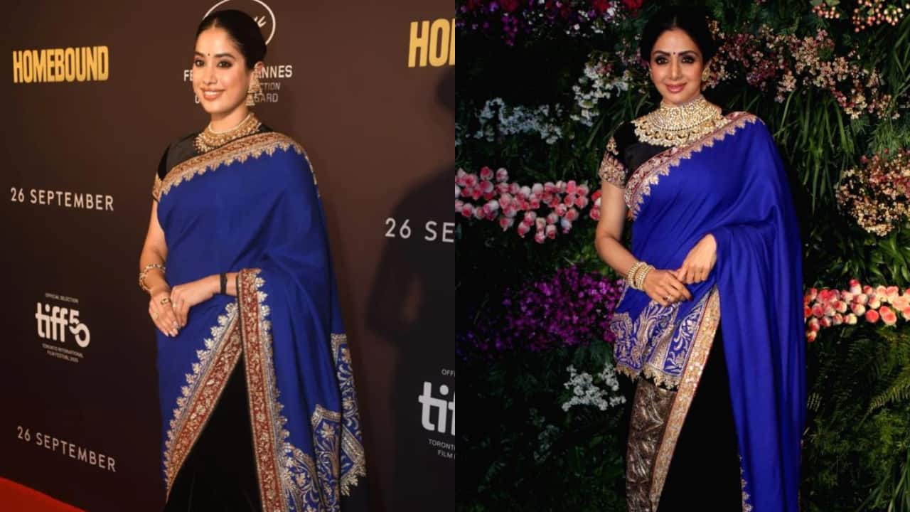 Janhvi Kapoor wears her mom Sridevi's saree at the premiere of Homebound, India's official entry to Oscars