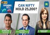 Live: Will Nifty extend losses to third day and slip below 25,200? | Opening Bell