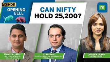 Live: Will Nifty extend losses to third day and slip below 25,200? | Opening Bell