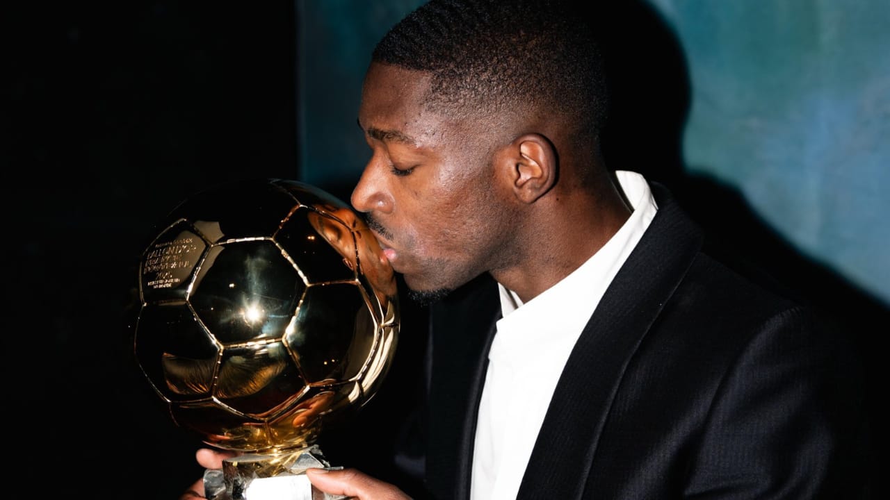 Tearful Dembele dedicates Ballon d'Or to PSG and the fans