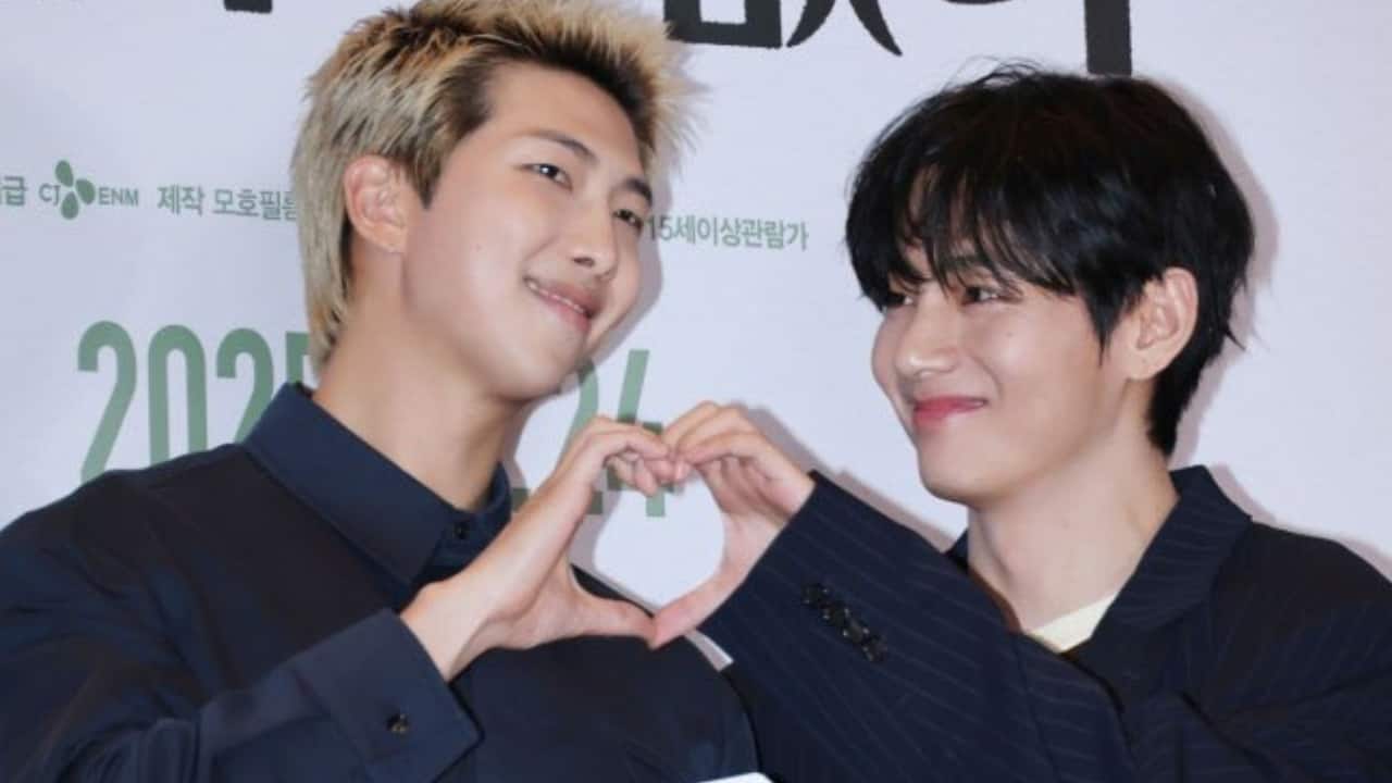 BTS’ V and RM make glamorous appearance at VIP premiere of Park Chan-wook’s No Other Choice