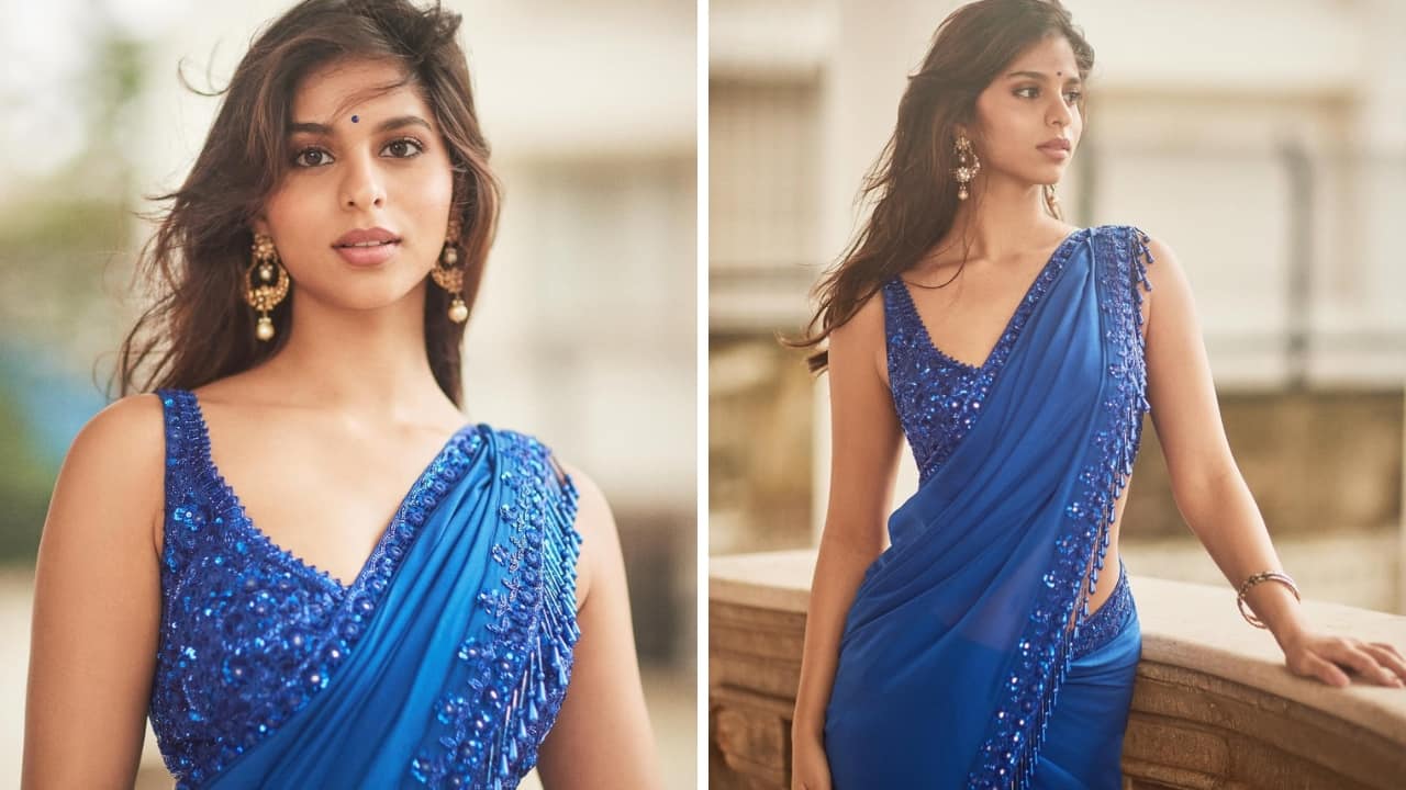 Navratri 2025 Day 3 colour blue saree and suit looks (Image: Instagram)