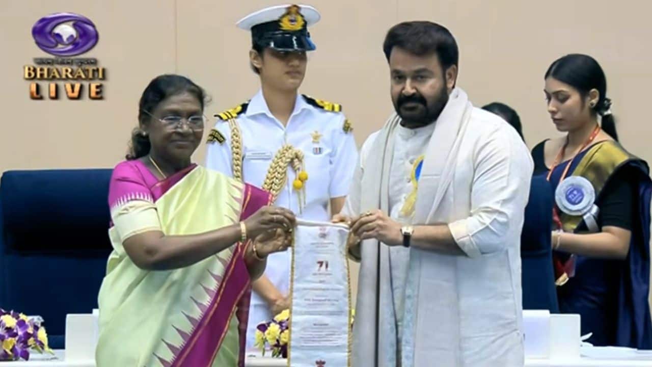 Malayalam actor Mohanlal received the  Dadasaheb Phalke Award for his outstanding work in films in more than 400 films over three decades. 