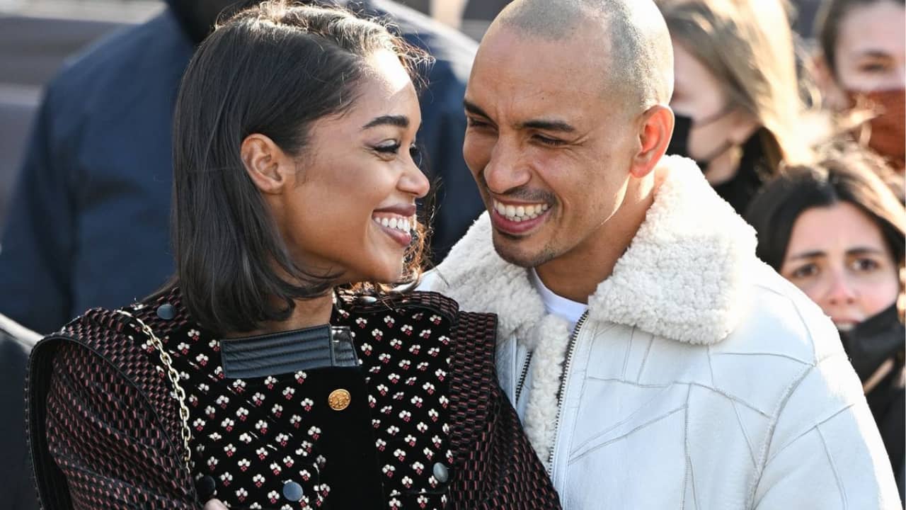 Laura Harrier and Sam Jarou Laura Harrier and her fiancé Sam Jarou ended their six-year relationship in April. Sources told Us Weekly that the split was amicable and that they remain friends. Despite parting ways, the pair continues to support each other personally and professionally, keeping the breakup private and respectful.
