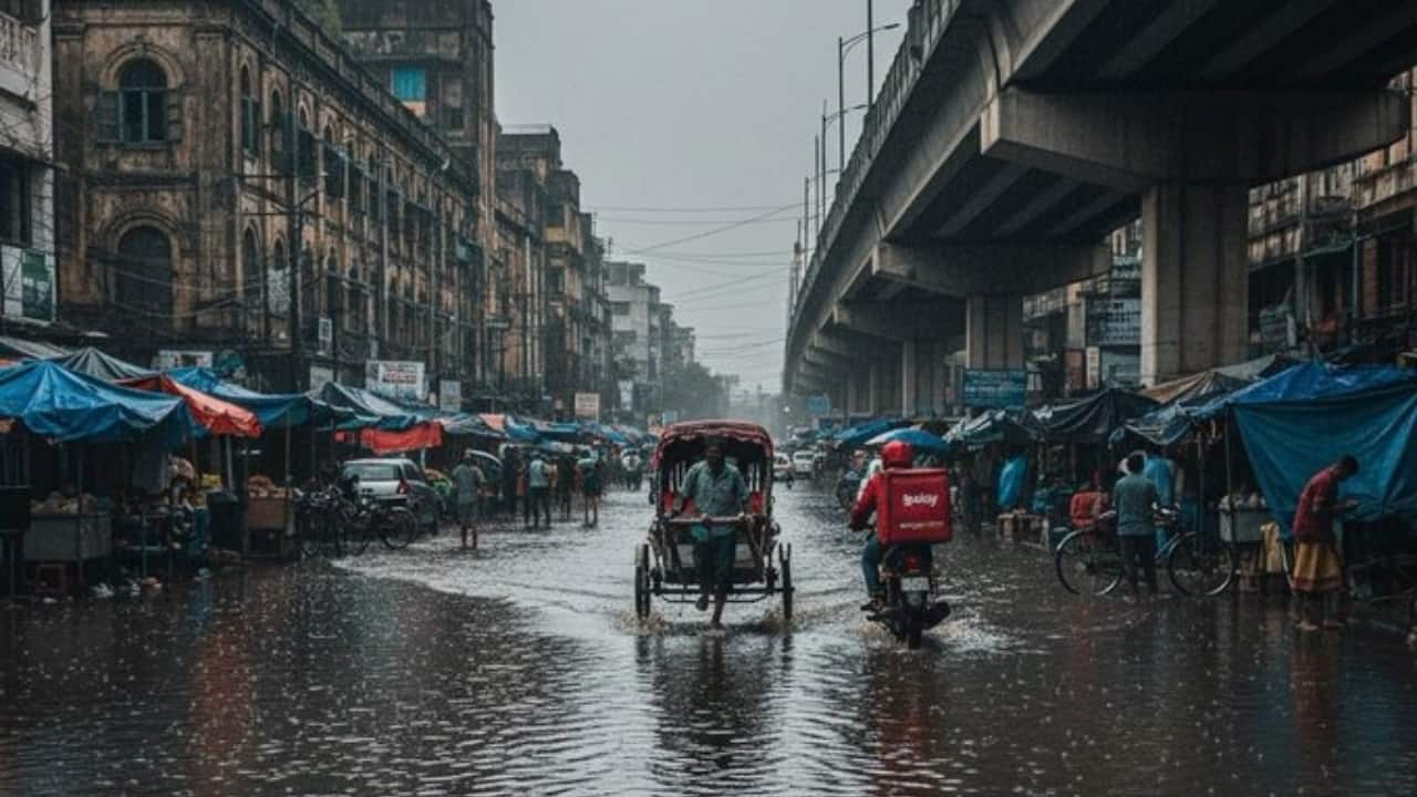 The heavy rainfall disrupted Kolkata’s lifelines, with railway yards in Howrah and Sealdah flooded, forcing the Eastern Railway to suspend several suburban services, including Sealdah South and Circular lines. (Photo: X)
