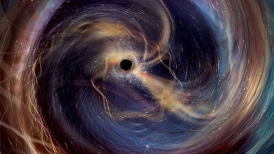 NASA shares image of rotating black holes collide during GW250114 event