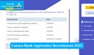 Canara Bank Apprentice Recruitment 2025: Apply for 3500 posts by October 12; direct link here