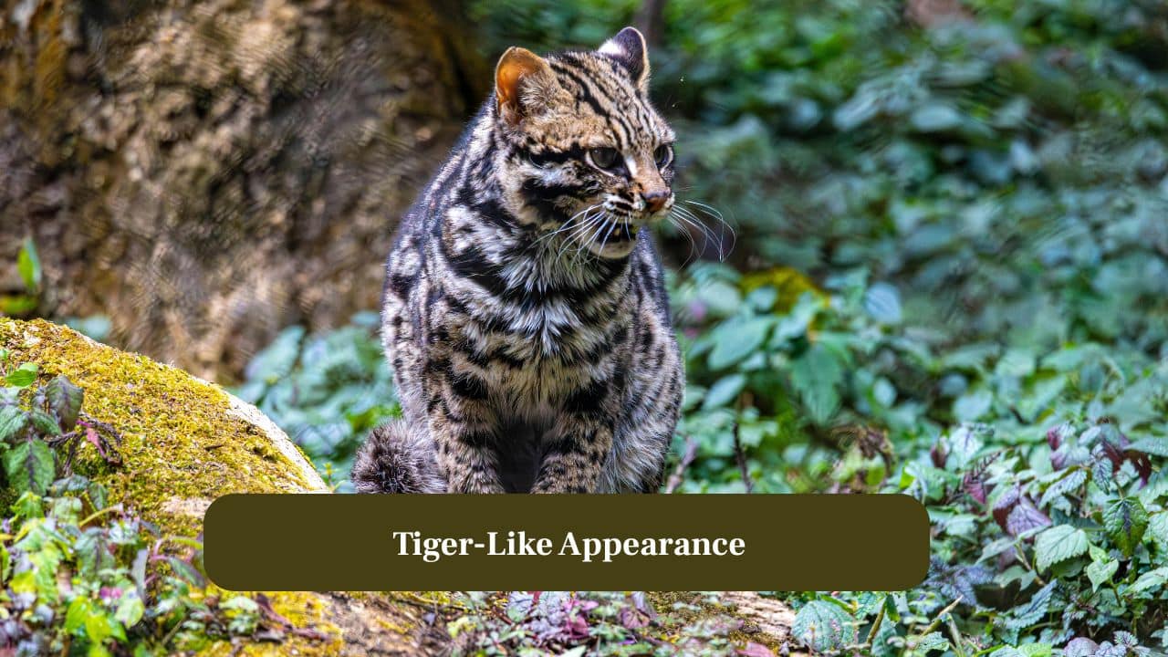3. Tiger Like Appearance: With dark stripes and a muscular build, fishing cats resemble miniature tigers in appearance. (Image: Canva)