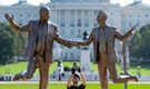 'Best Friends Forever': Statue of Trump, Epstein holding hands placed on National Mall in Washington