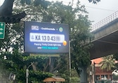 Now showing, your car's pending traffic challans on a billboard in Bengaluru