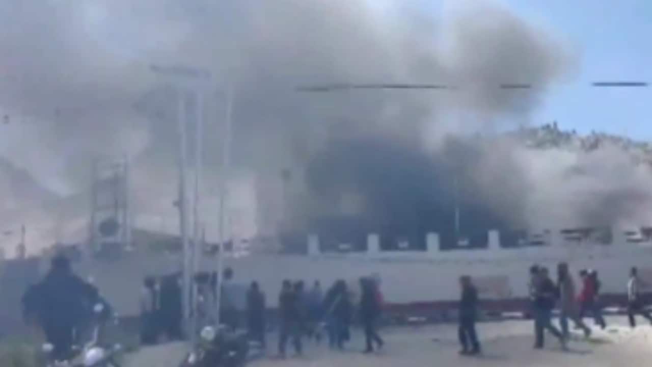 BJP office set on fire in Ladakh's Leh amid massive protests | WATCH