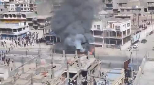 Protest in Ladakh over statehood demand turns violent - vehicles torched, stones pelted