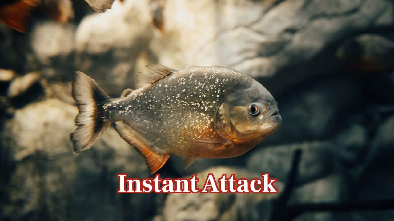 Instant Attack: Piranhas attack in seconds by employing speed and accuracy. Their instant attack can overwhelm much bigger fish as well, with minimal escape possibility. (Image: Canva)