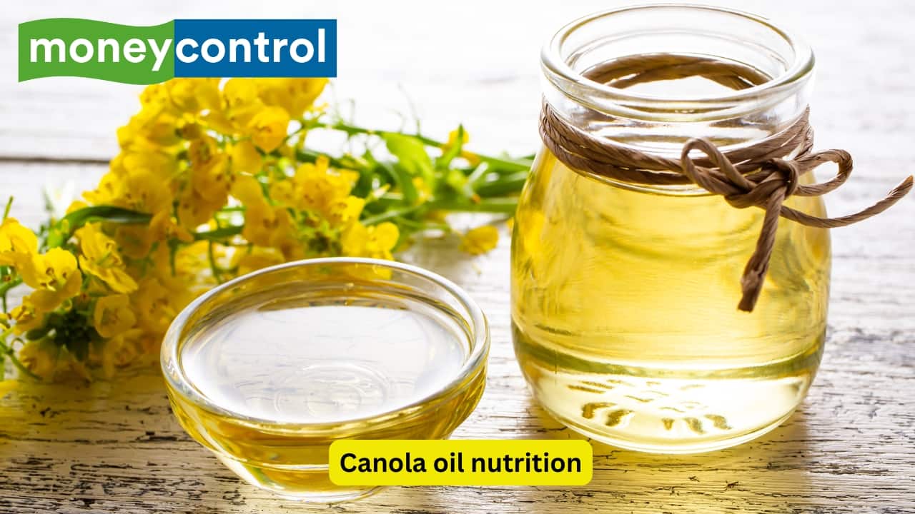 Canola oil nutrition Canola oil is one of the oldest vegetable oils, and is commonly used in households for cooking. Besides the omega-3 content, canola oil contains less amounts of saturated fats, which aid in maintaining the cholesterol levels. It also contains vitamin E which is good for the skin and immunity.Image: Canva)