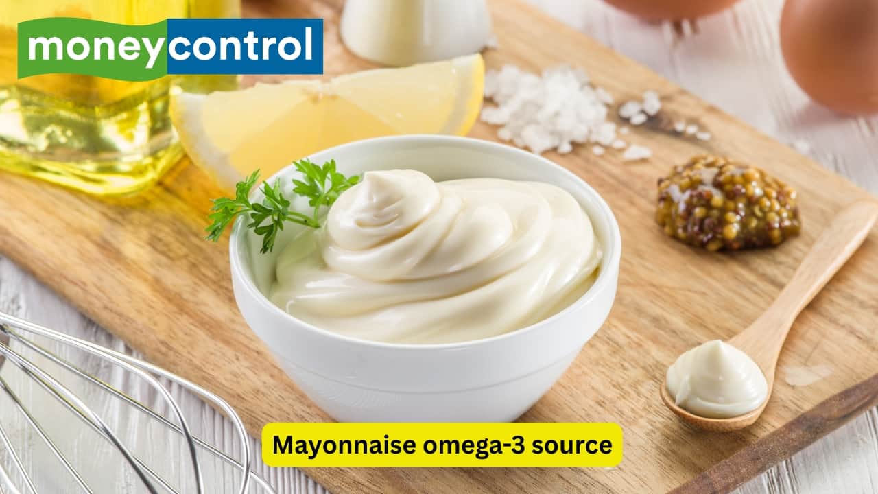 Mayonnaise omega-3 source If you are someone who likes sandwiches, you may consider adding a bit of mayonnaise to one of the layers, as it has been found to contain decent levels of omega-3 fatty acids. It promotes the intake of healthy fats in moderation, and the omega-3 in it may help lower triglycerides.Image: Canva)