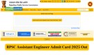RPSC Assistant Engineer Admit Card 2025 Out at rpsc.rajasthan.gov.in; Direct link here