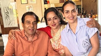 Esha Deol reveals dad Dharmendra becomes vegetarian when Hema Malini is around, says, "Mum can't handle smell, so he respects her choices"
