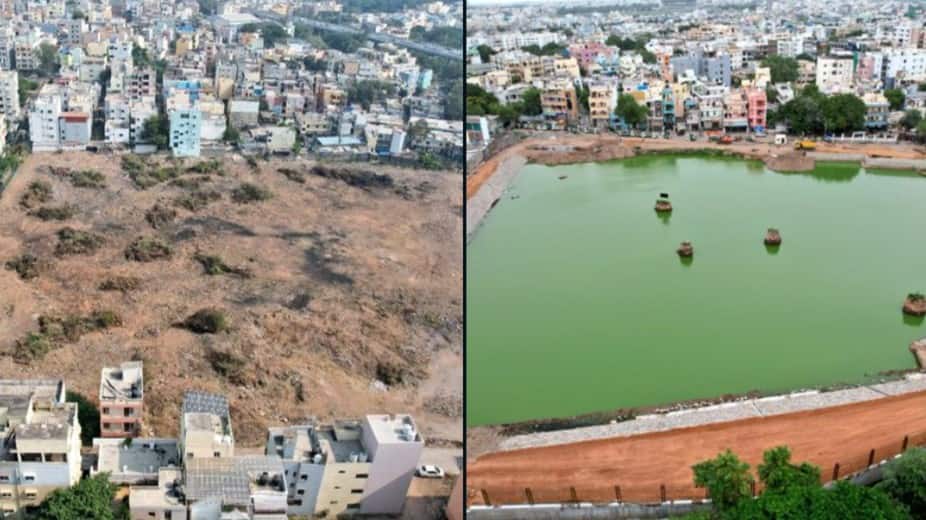 Nizam-era Hyderabad lake lost to land sharks springs back to life - How Bathukamma Kunta was restored?