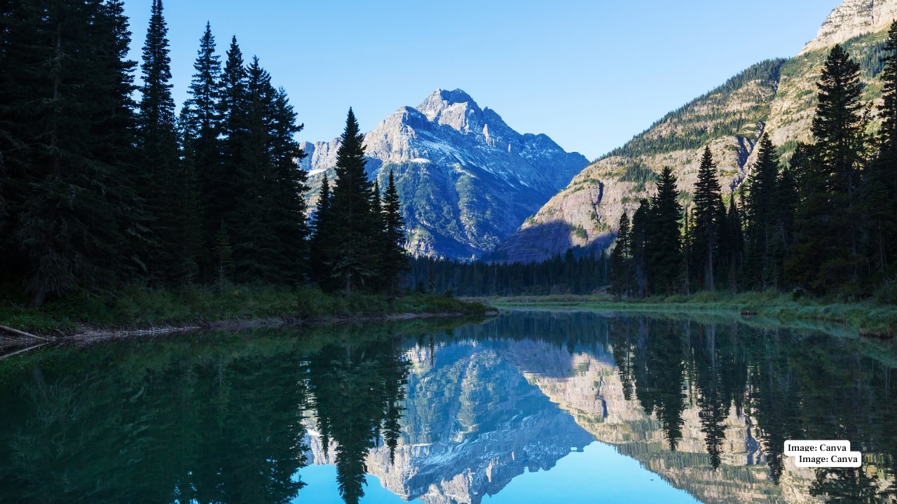 4. Glacier National Park, Montana Known for its alpine scenery and rugged trails, the park hosts mountain goats, bighorn sheep, grizzly bears, and diverse bird species across its pristine valleys, glaciers, and forested slopes. (Image: Canva)