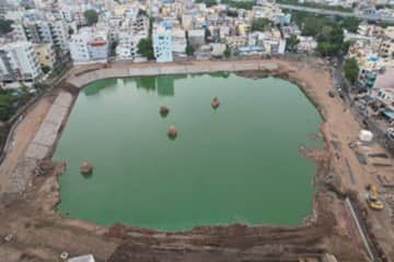 The revival, undertaken by the Hyderabad Disaster Management and Asset Protection Agency (HYDRAA), will see Chief Minister A Revanth Reddy relaunch the water body during the ongoing Bathukamma festival, which coincides with Dussehra Navaratri celebrations. (Photo: X)
