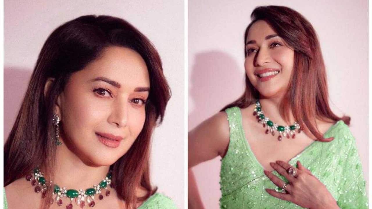 Soft glam makeup keeps the focus on the saree, never overshadowing its beauty. Her neutral tones prove that less is often more in festive fashion.