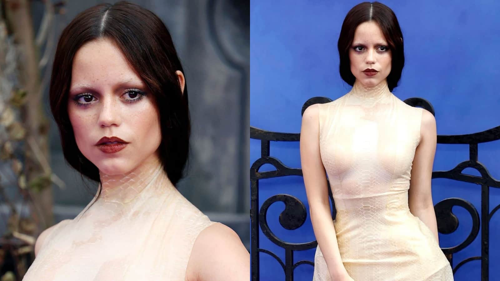 Wednesday Premiere in London For the London premiere of Wednesday’s second season, Ortega slipped into a snakeskin-effect couture dress from Ashi Studio. It was slinky, textured, and just the right amount of edgy. She topped it with Rainbow K jewellery and a dramatic plum lip. It screamed red carpet confidence and gave her fans a totally new side of her style game. Wednesday Premiere in London For the London premiere of Wednesday’s second season, Ortega slipped into a snakeskin-effect couture dress from Ashi Studio. It was slinky, textured, and just the right amount of edgy. She topped it with Rainbow K jewellery and a dramatic plum lip. It screamed red carpet confidence and gave her fans a totally new side of her style game.