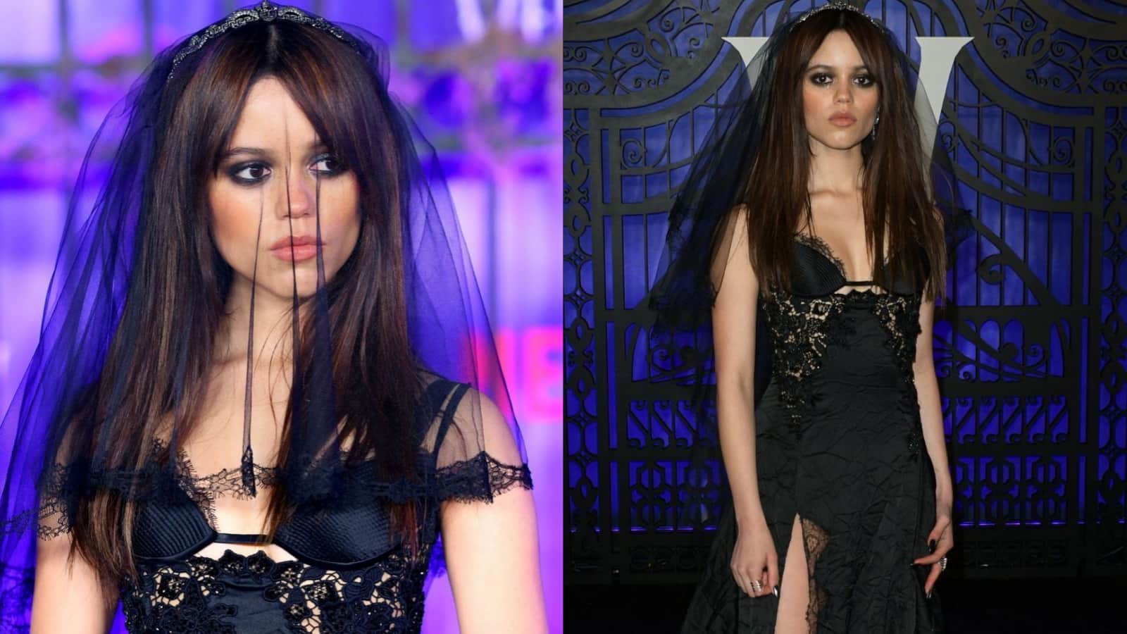 Wednesday Season 1 Premiere 2022 The very first Wednesday premiere was when Ortega made it clear she knew how to merge character and couture. She arrived in a gothic black Versace gown with lace, a thigh-high slit, and—wait for it—a lace-edged veil. Styled like a goth bride, she looked every bit Wednesday Addams but in high-fashion form. A classic Ortega moment. Wednesday Season 1 Premiere 2022 The very first Wednesday premiere was when Ortega made it clear she knew how to merge character and couture. She arrived in a gothic black Versace gown with lace, a thigh-high slit, and—wait for it—a lace-edged veil. Styled like a goth bride, she looked every bit Wednesday Addams but in high-fashion form. A classic Ortega moment.