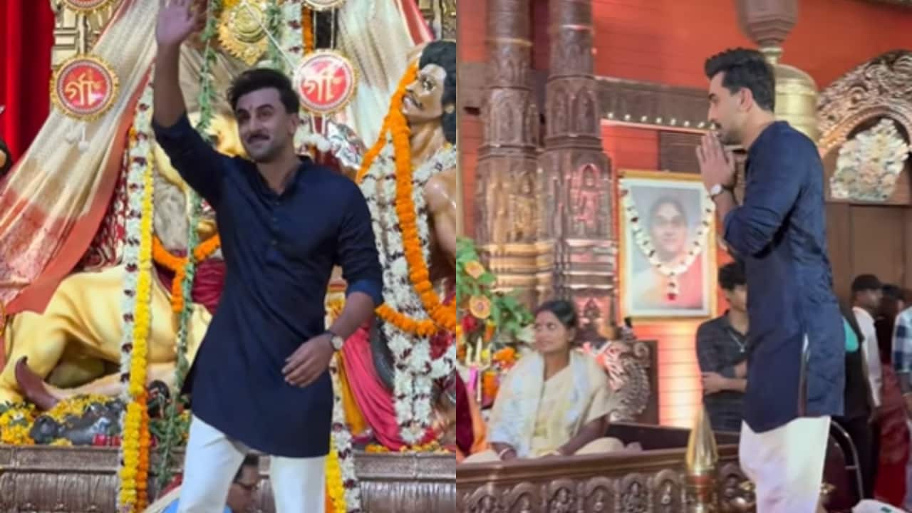 Ranbir Kapoor attends Durga Puja celebration in Mumbai with Ayan Mukerji